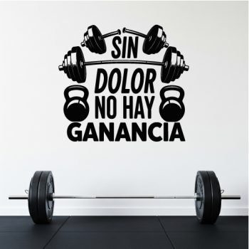 vinilo decorativo para gimnasio son dolor no hay ganancia
